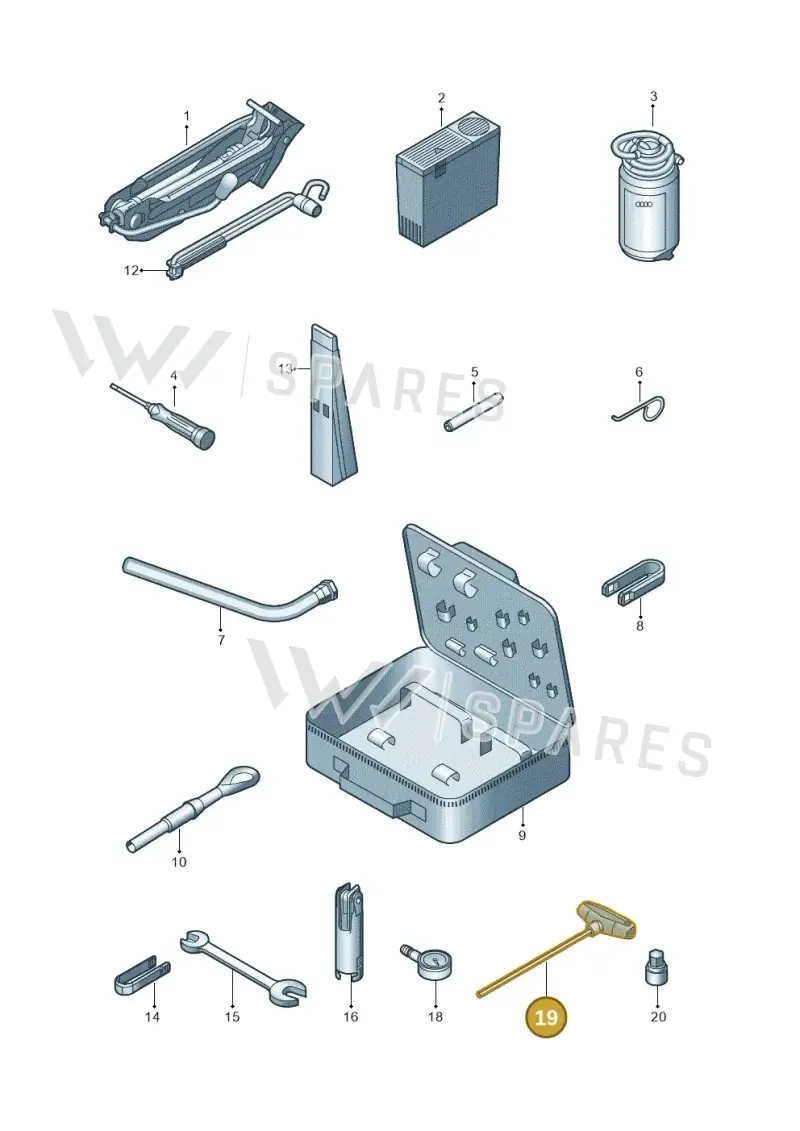 4S7825381 Audi Emergency Key