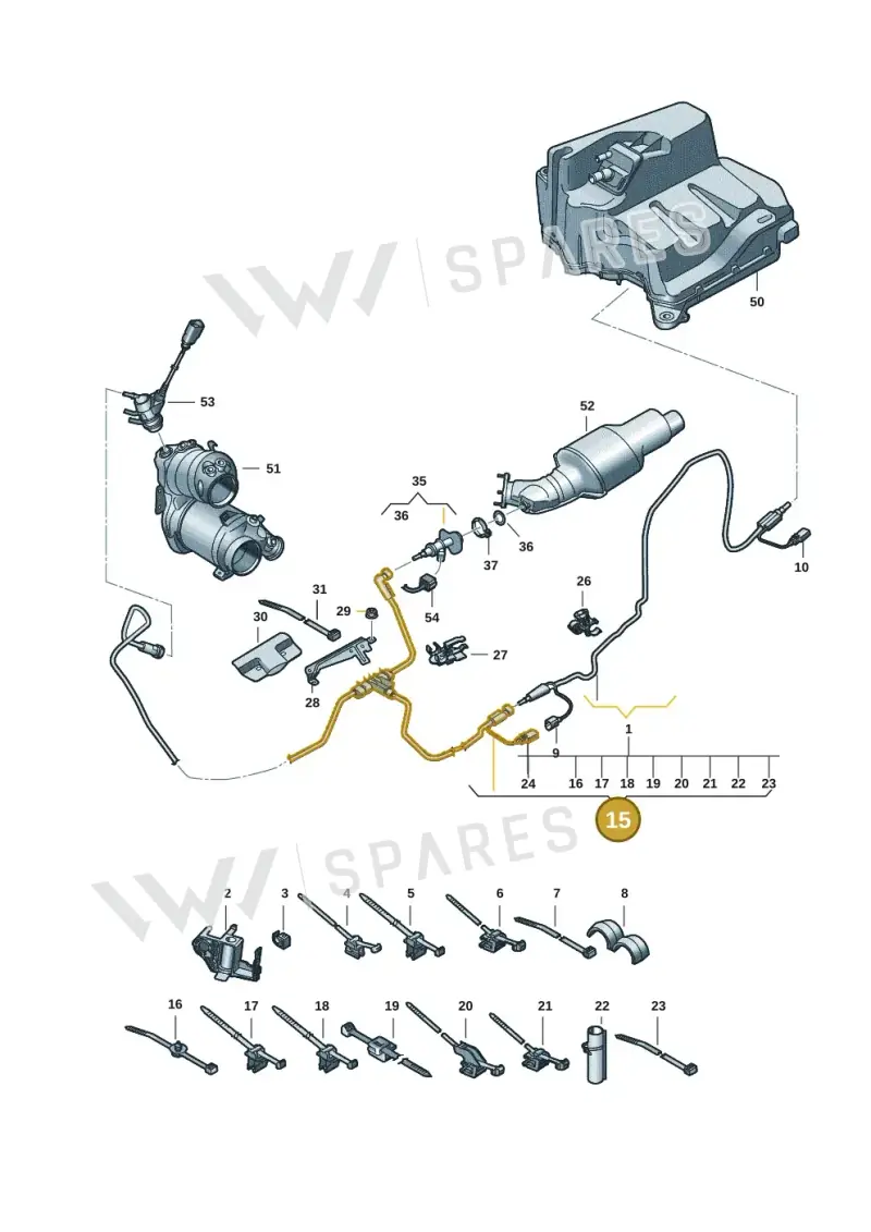 8B3131960F Audi Transfer Line for Reducing Agent