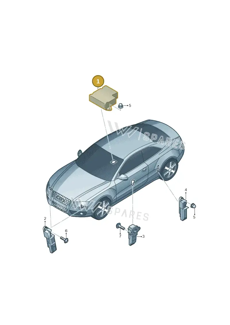 8F0959655D Audi Airbag Control Unit