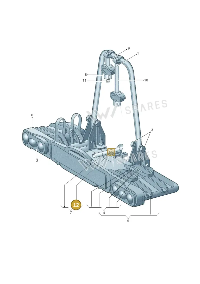 8R0071891E Audi Replacement Key for Bicyclecarrier Lock