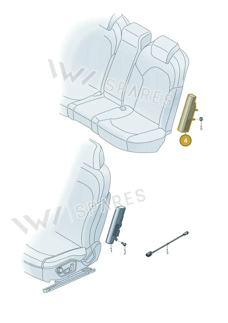 8W0880442F Audi Side Airbag Unit