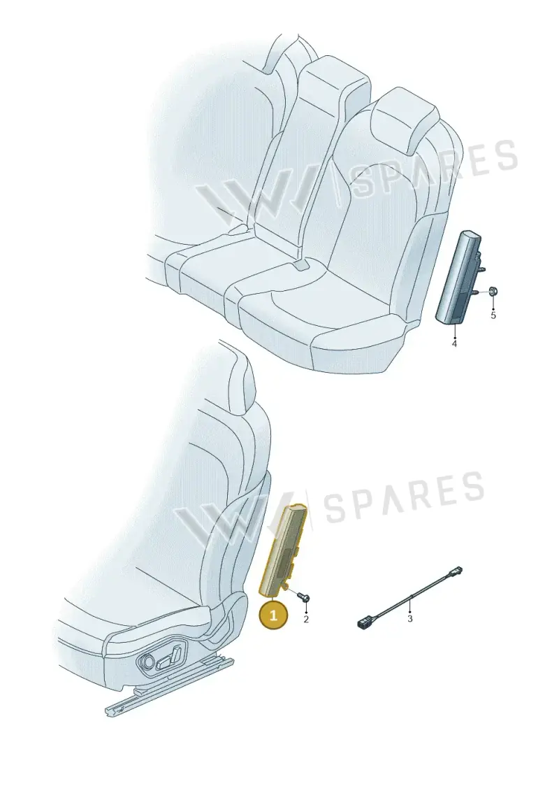 8W5880241P Audi Side Airbag Unit