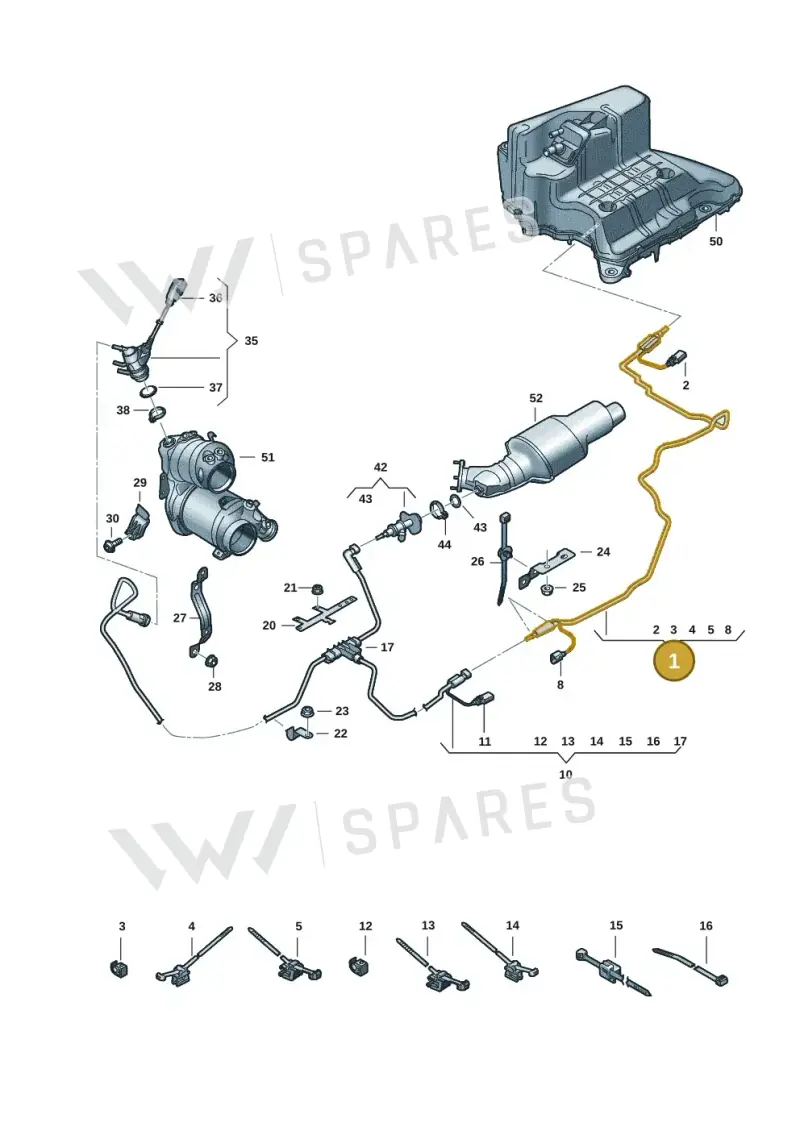 8W6131962G Audi Transfer Line for Reducing Agent