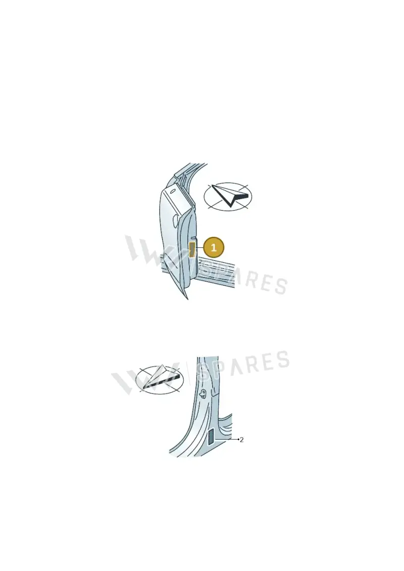 8W8010502DE Audi Data Plate for Tyre Pressure