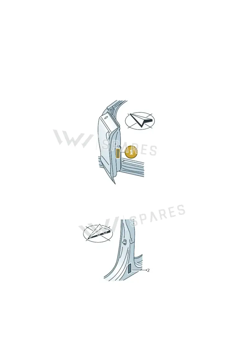8W8010502DF Audi Data Plate for Tyre Pressure