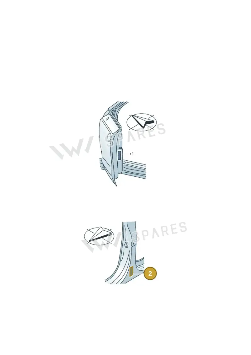 8W8010502DL Audi Data Plate for Tyre Pressure