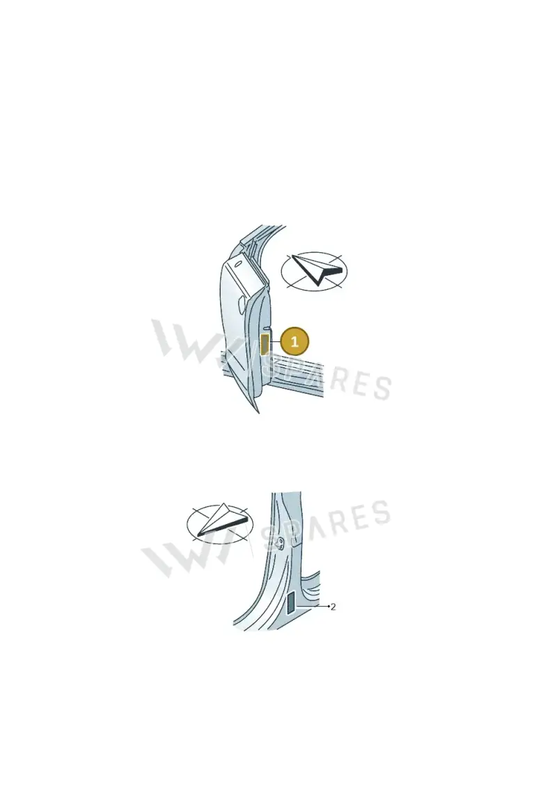 8W8010502DN Audi Data Plate for Tyre Pressure