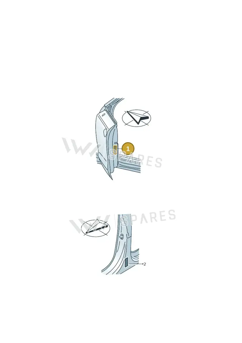 8W8010502DP Audi Data Plate for Tyre Pressure