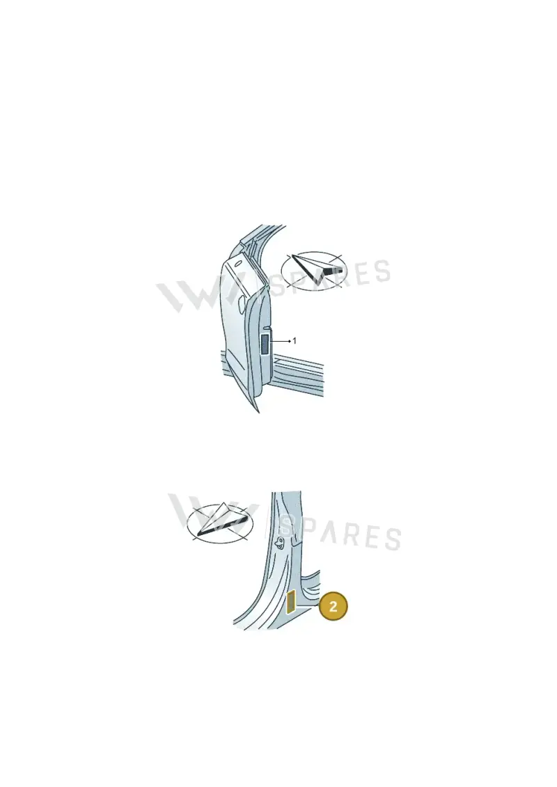 8W8010502DQ Audi Data Plate for Tyre Pressure