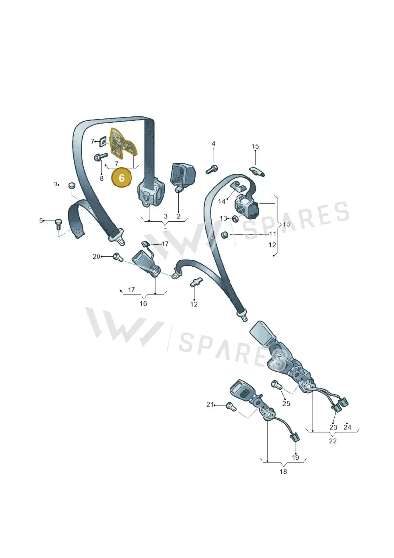 8X0857791A Audi Seat Belt Guide