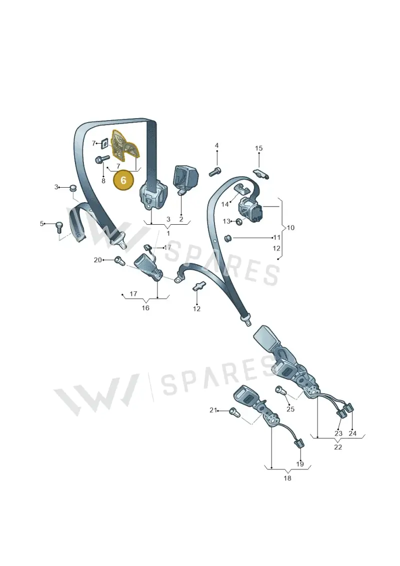 8X0857792A Audi Seat Belt Guide