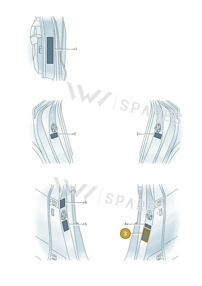 8Y0010502BG Audi Data Plate for Tyre Pressure