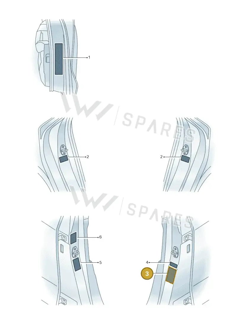 8Y0010502BS Audi Data Plate for Tyre Pressure