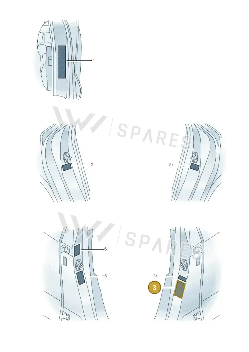 8Y0010502EJ Audi Data Plate for Tyre Pressure
