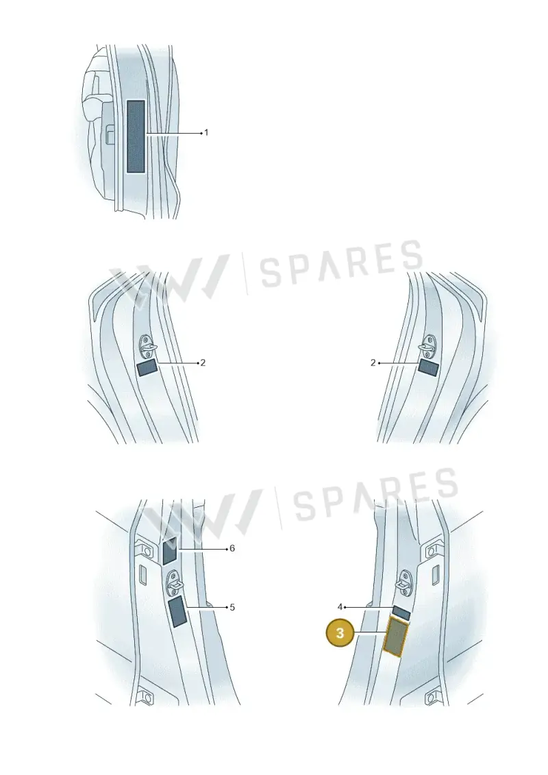 8Y0010502Q Audi Data Plate for Tyre Pressure