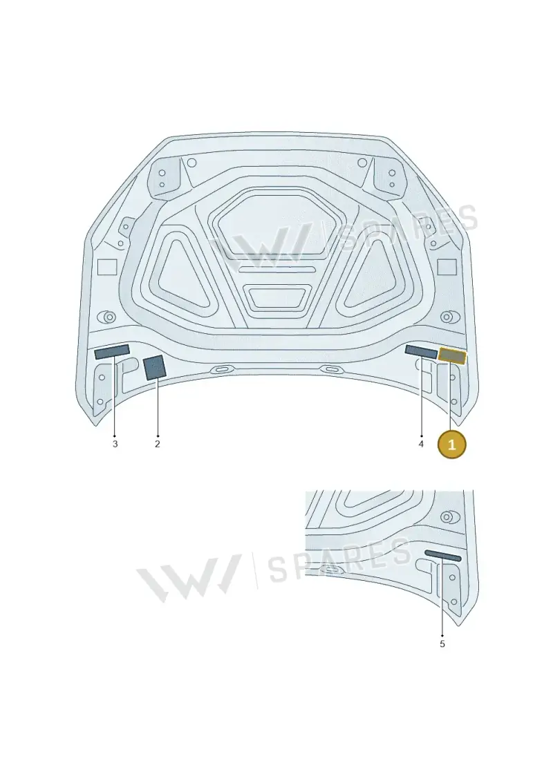 8Y0010504E Audi Data Plate for Emission Values