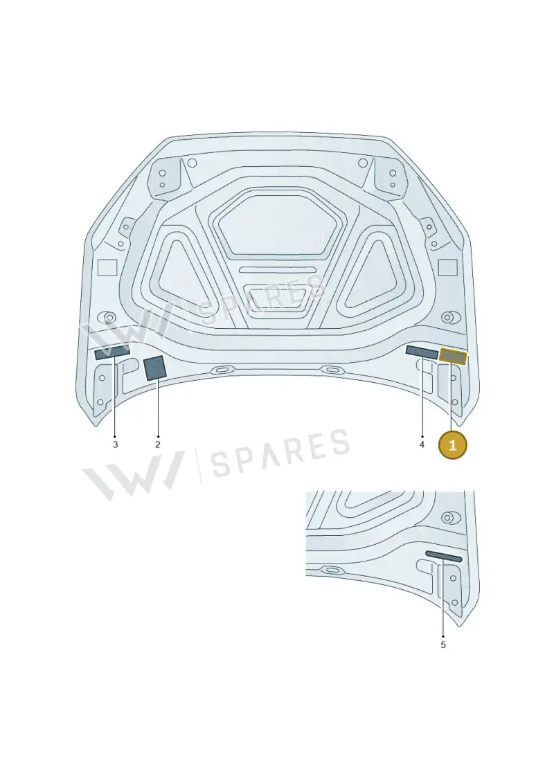 8Y0010504H Audi Data Plate for Emission Values