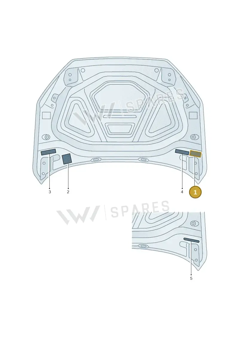 8Y0010504L Audi Data Plate for Emission Values