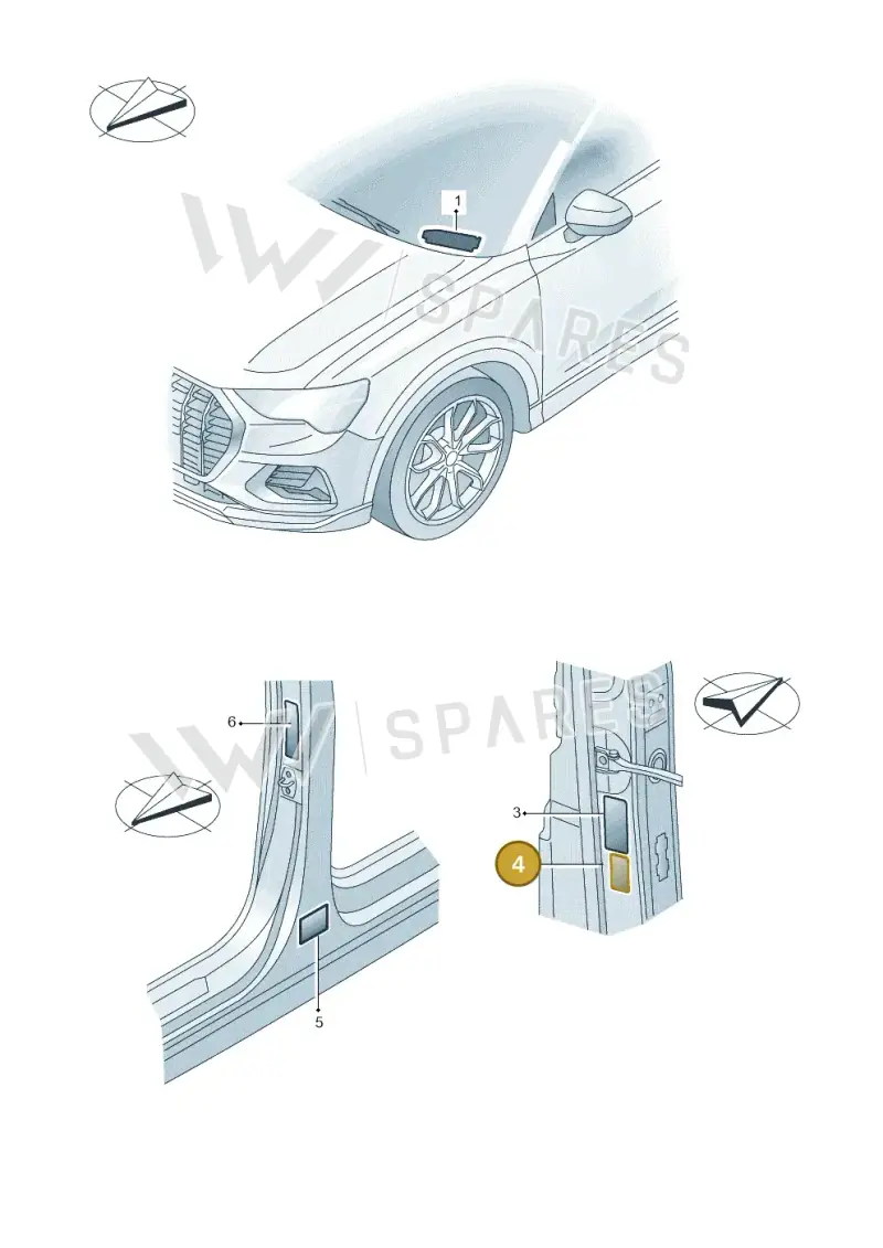 8Y0010552A Audi Sticker 'homologation'