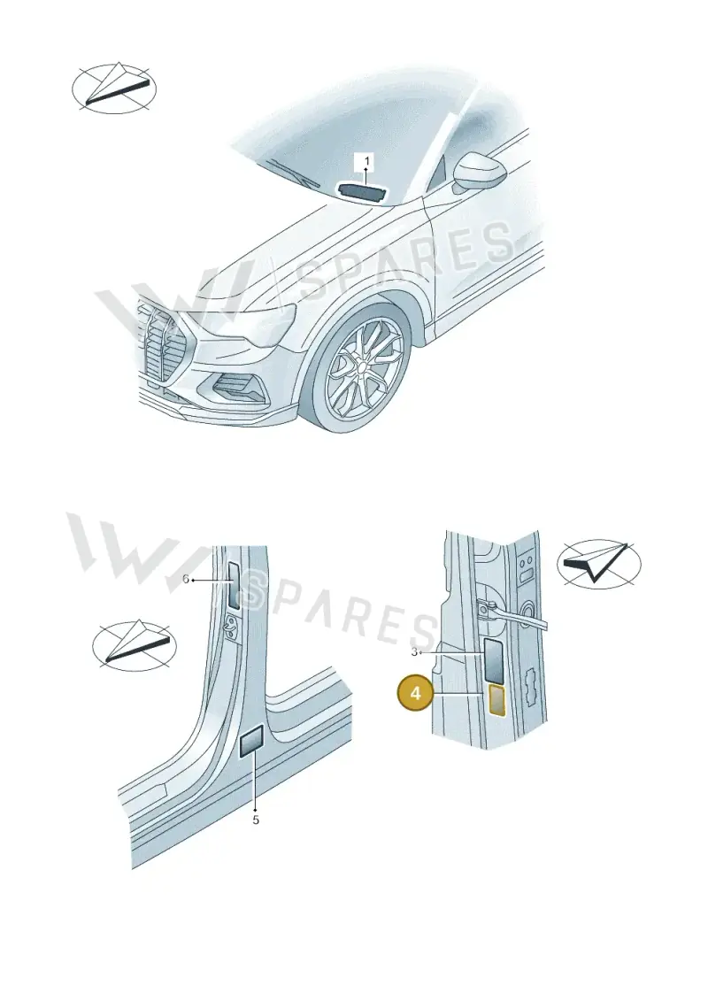 8Y0010552 Audi Sticker 'homologation'