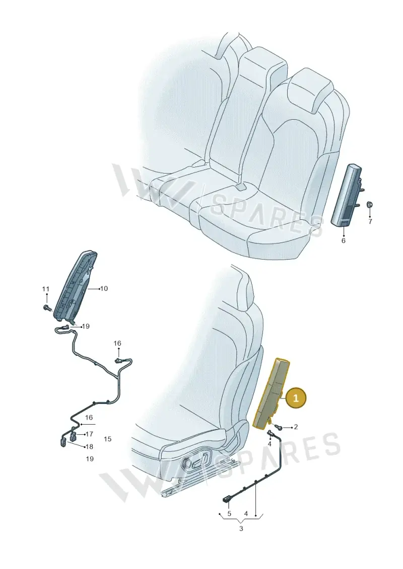 8Y0880241E Audi Side Airbag Unit