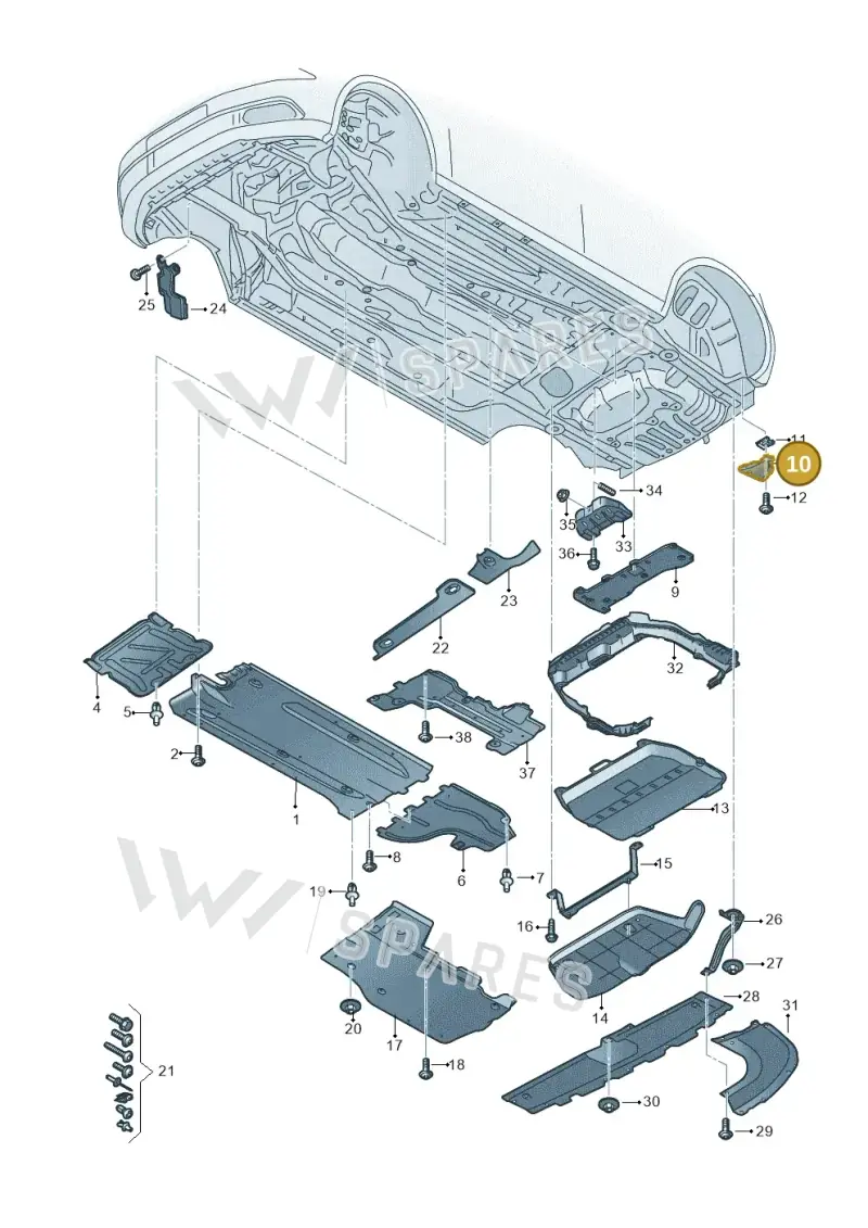 8Y4825218 Audi Underbody Trim