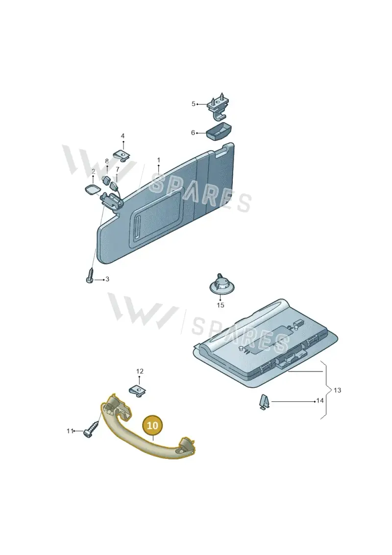 L4H000024QEP5 Audi 1 Set Grab Handles (Crystal Silver EP5)