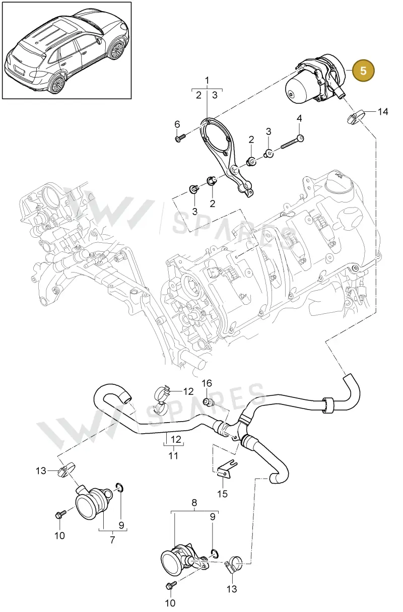 7PP959253B Porsche Secondary Air Pump