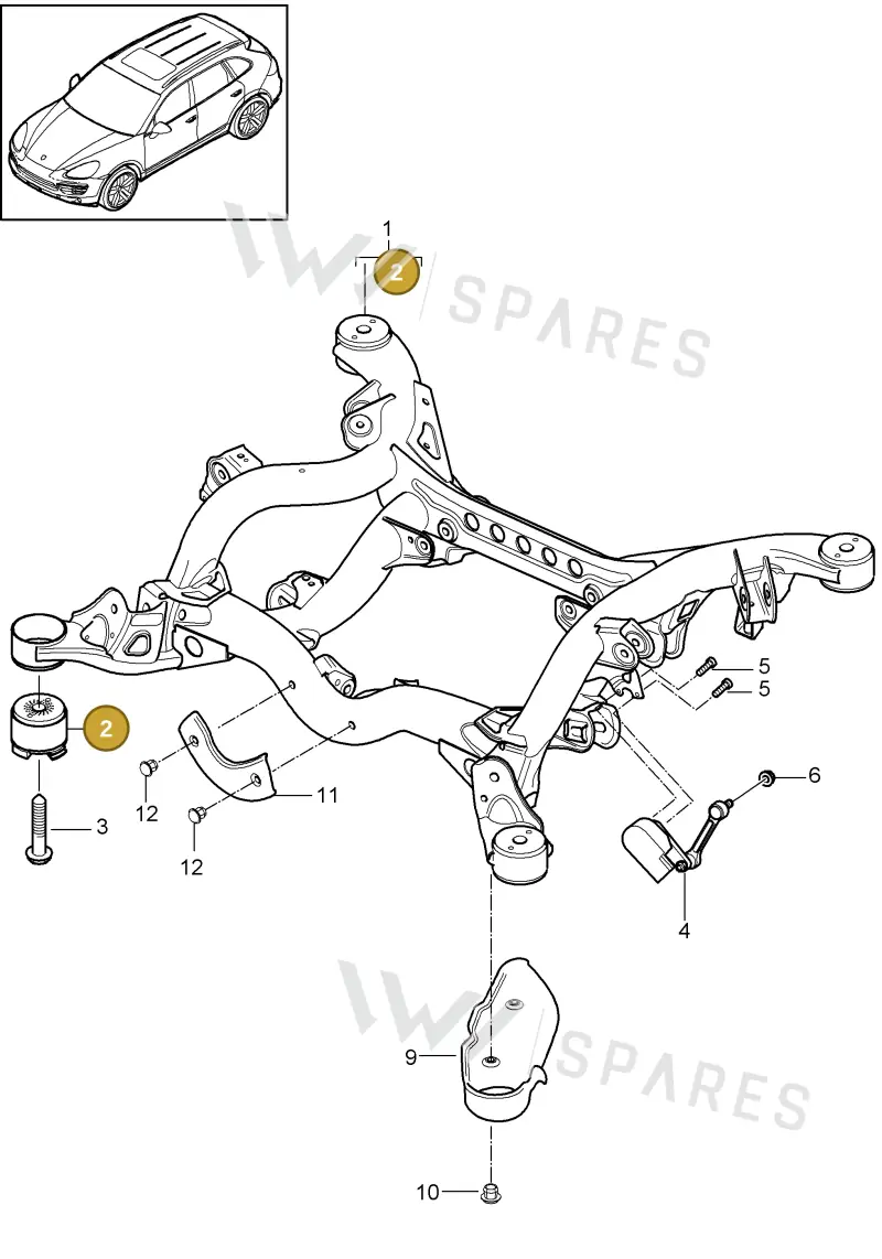 95533113501 Porsche Hydro-Mounting