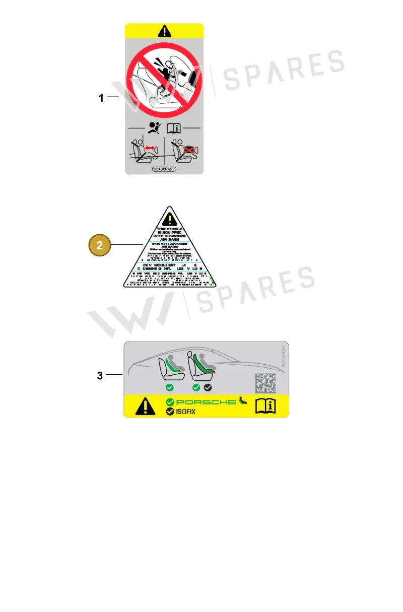 95870142110 Porsche Warning Sign
