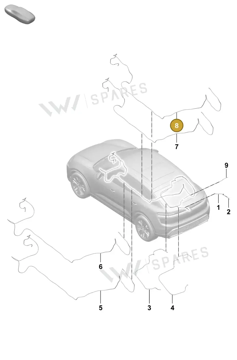 95C955739E Porsche Hose Line for Washer Water