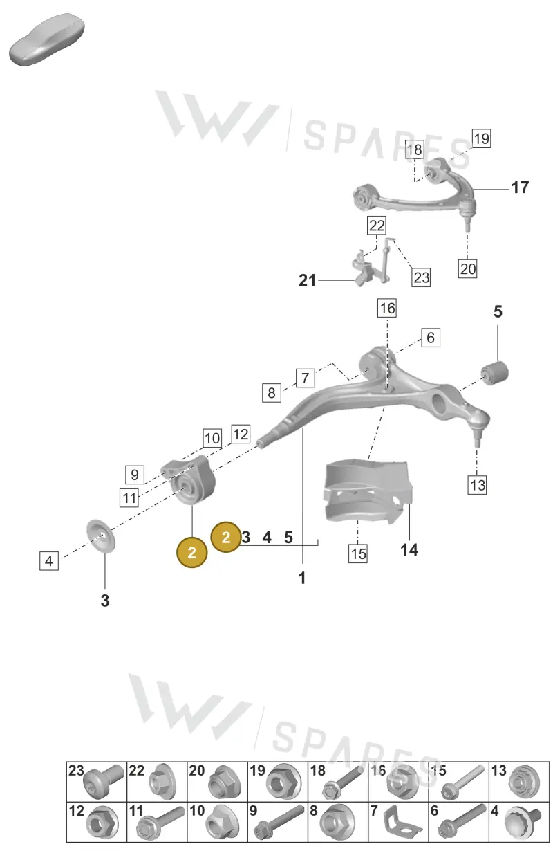 971407182D Porsche Hydro-Mounting