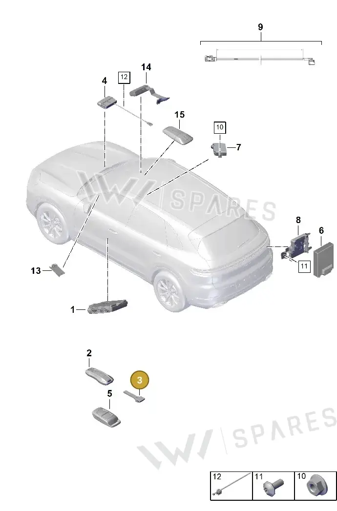 971837216 Porsche Emergency Key