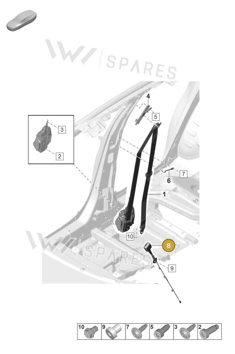 971857755B Porsche Belt Latch
