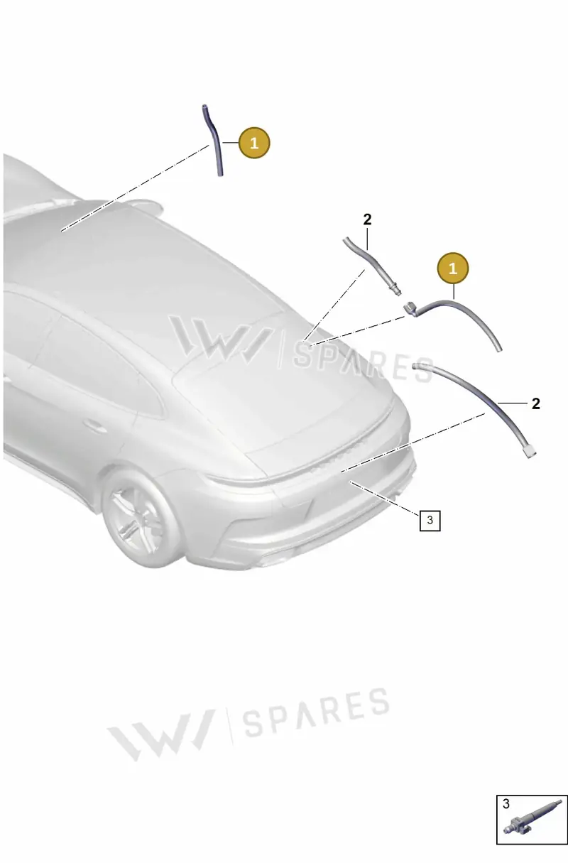 971955667A Porsche Hose Line for Washer Water