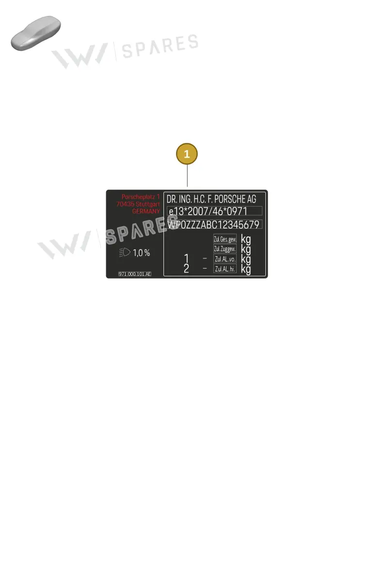 974000101FQ Porsche Data Tag