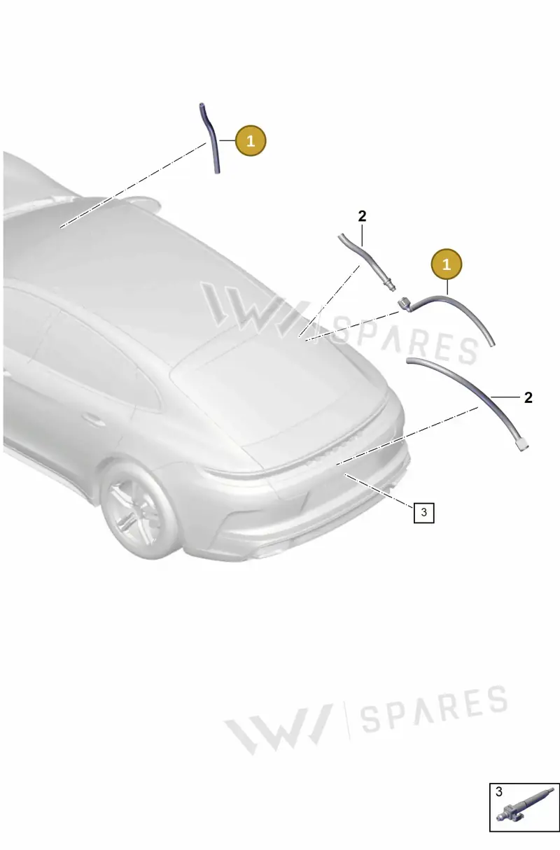 974955447A Porsche Hose Line for Washer Water