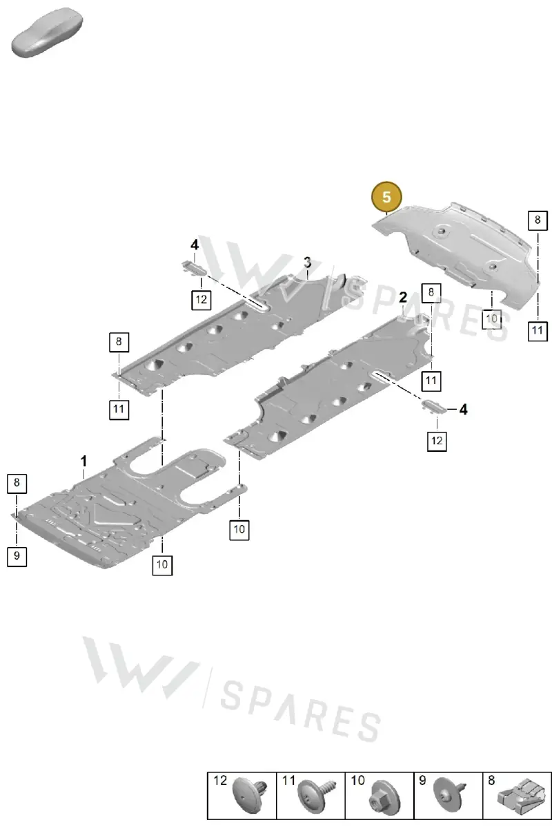 976825505 Porsche Underbody Trim