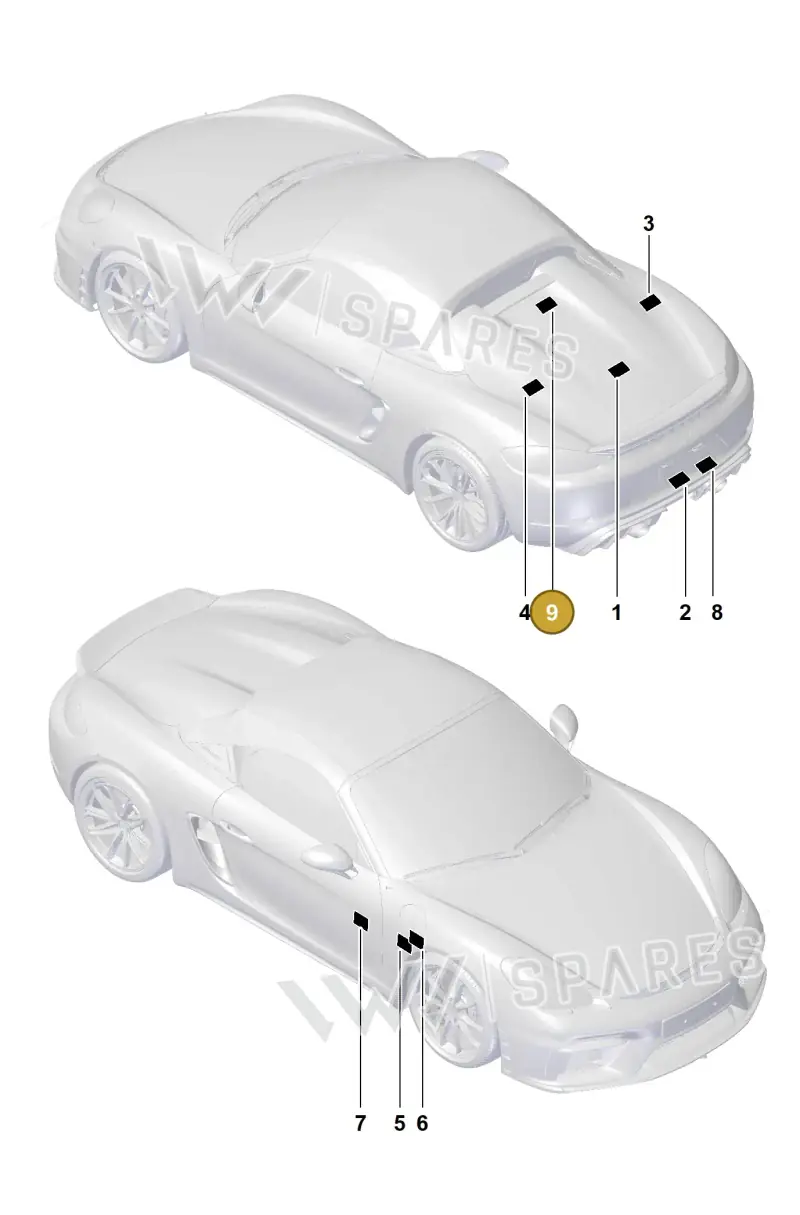 982010011J Porsche Sticker