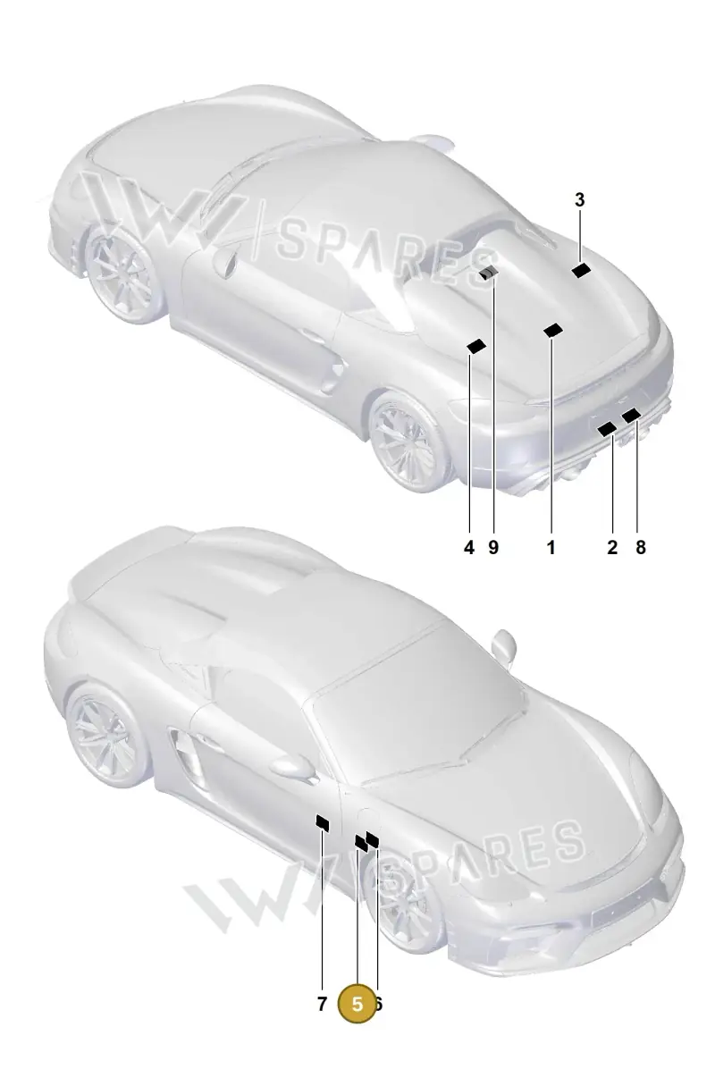 99100611704 Porsche Sticker