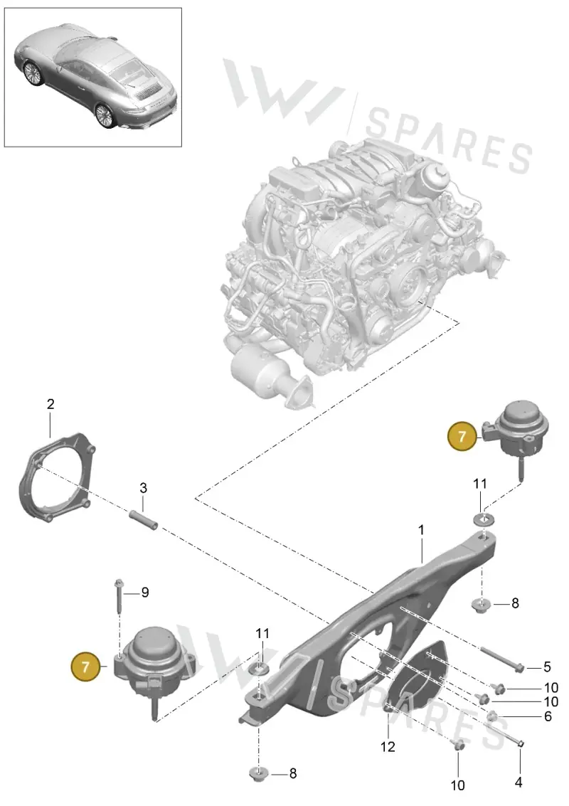 99137504904 Porsche Hydro-Mounting