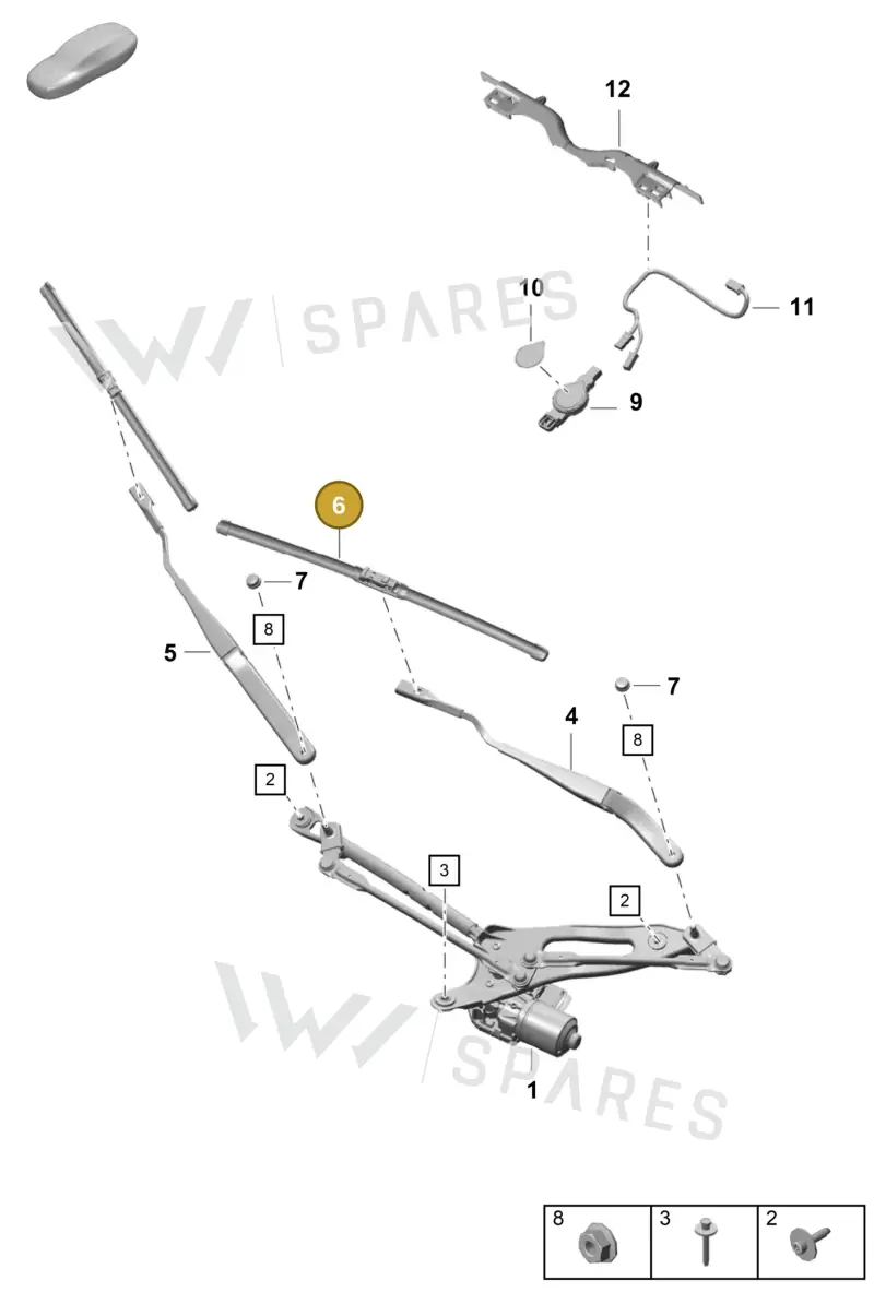 99162890301 Porsche 1 Set: Wiper Blades