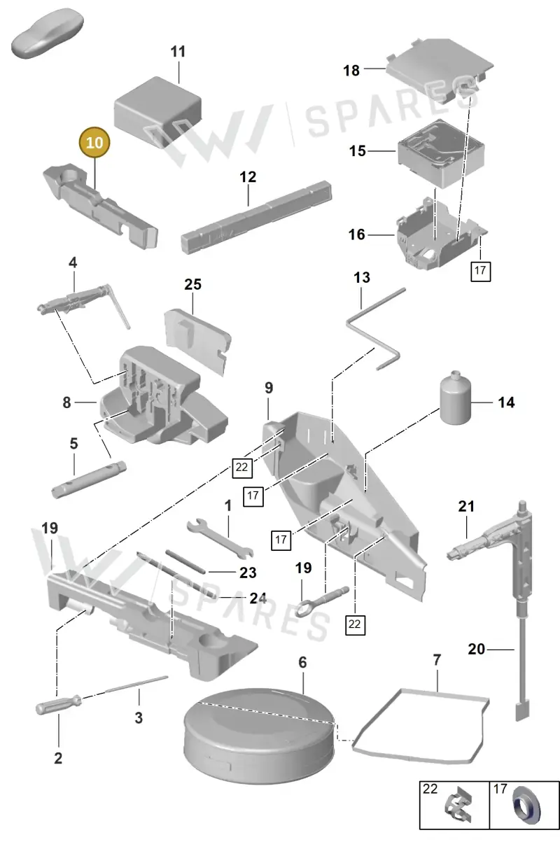 992012123B Porsche Mounting for Vehicle Tools