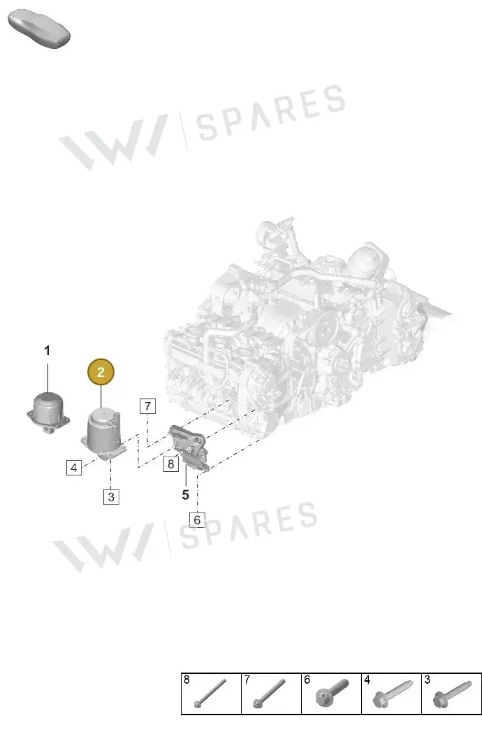 992199681B Porsche Hydro-Mounting
