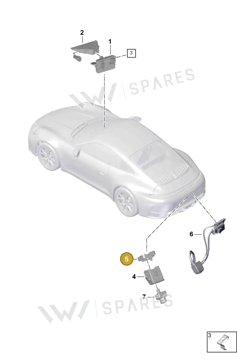 992807525H Porsche Retainer Plate
