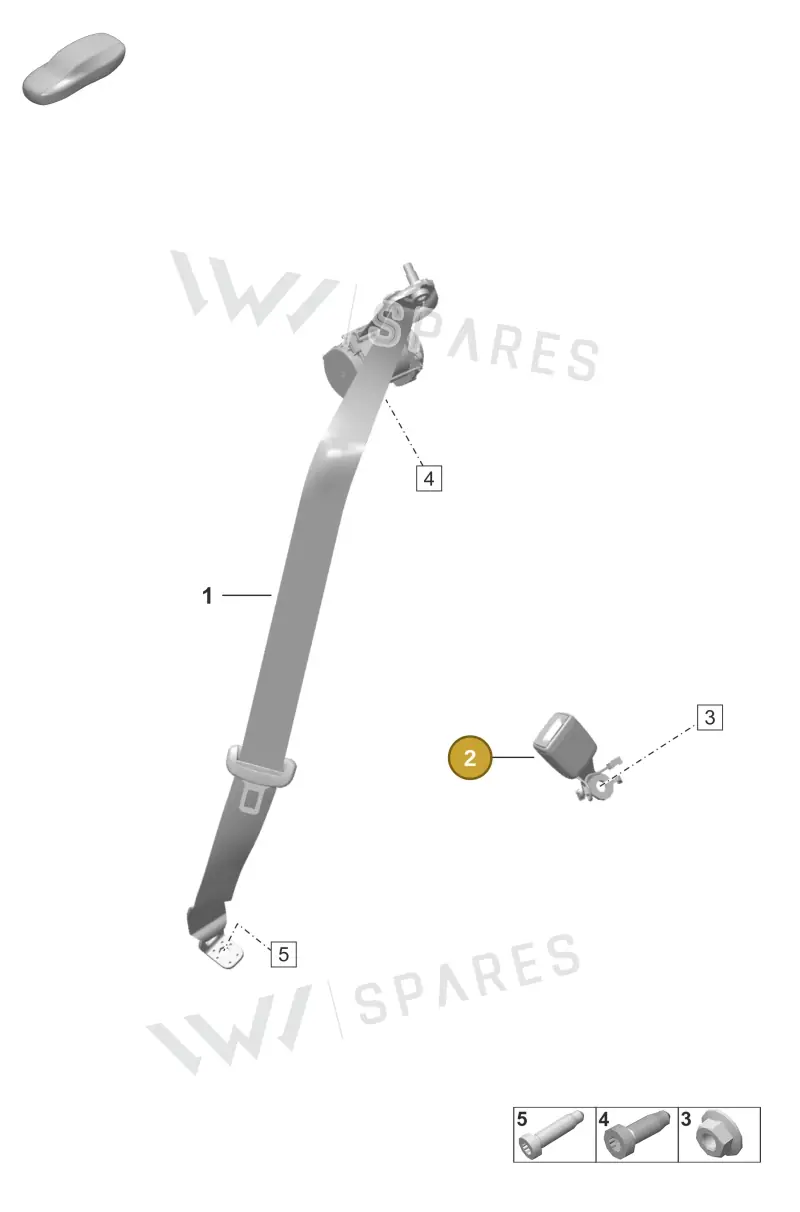 992857753 Porsche Belt Latch