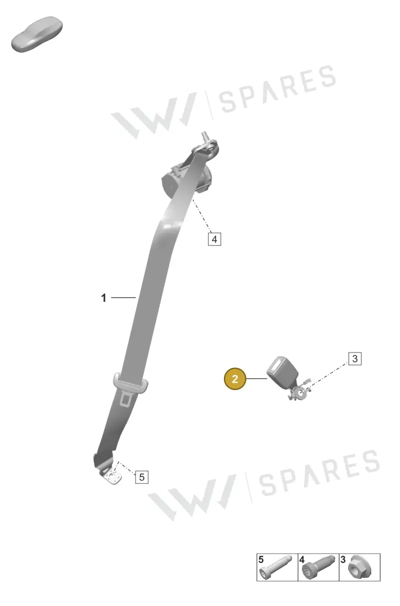 992857754 Porsche Belt Latch