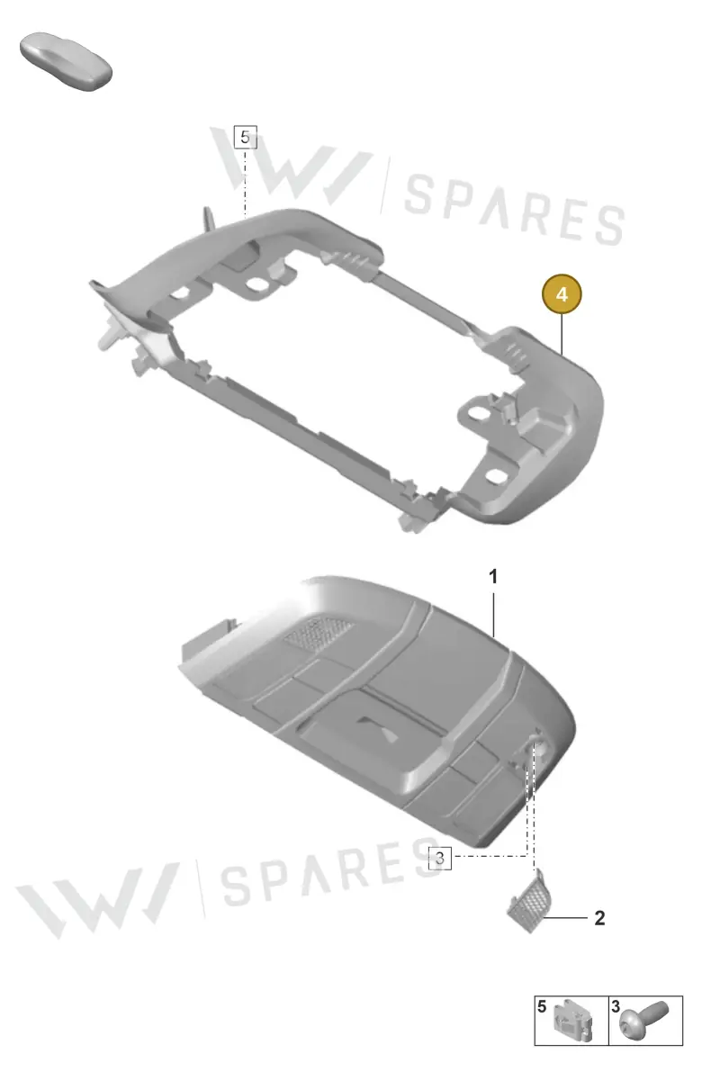992867891C Porsche Retainer for Cover
