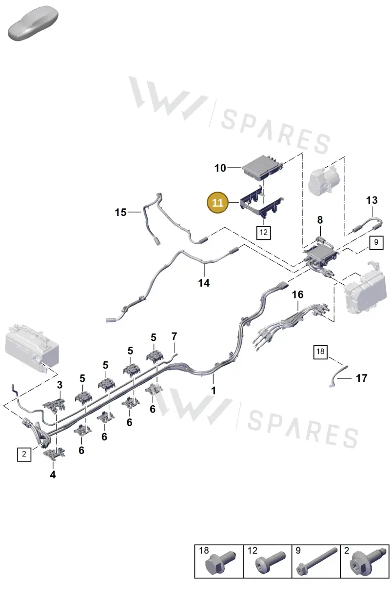 992907347 Porsche Retainer for Control Unit