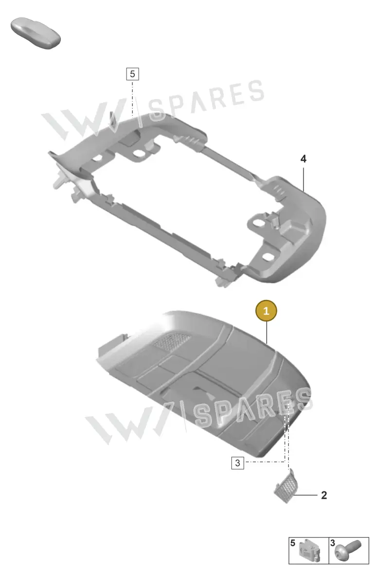 992959551AFTBN Porsche Roof Console (Black TBN)